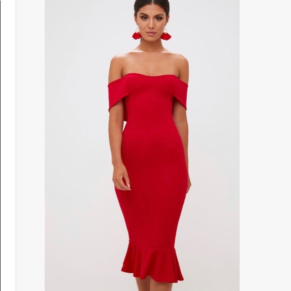 red plt dress